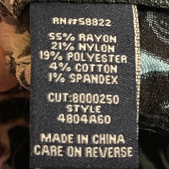 Max Edition Textured Print Elasticized Bodice Dress Sz M - Picture 11 of 13